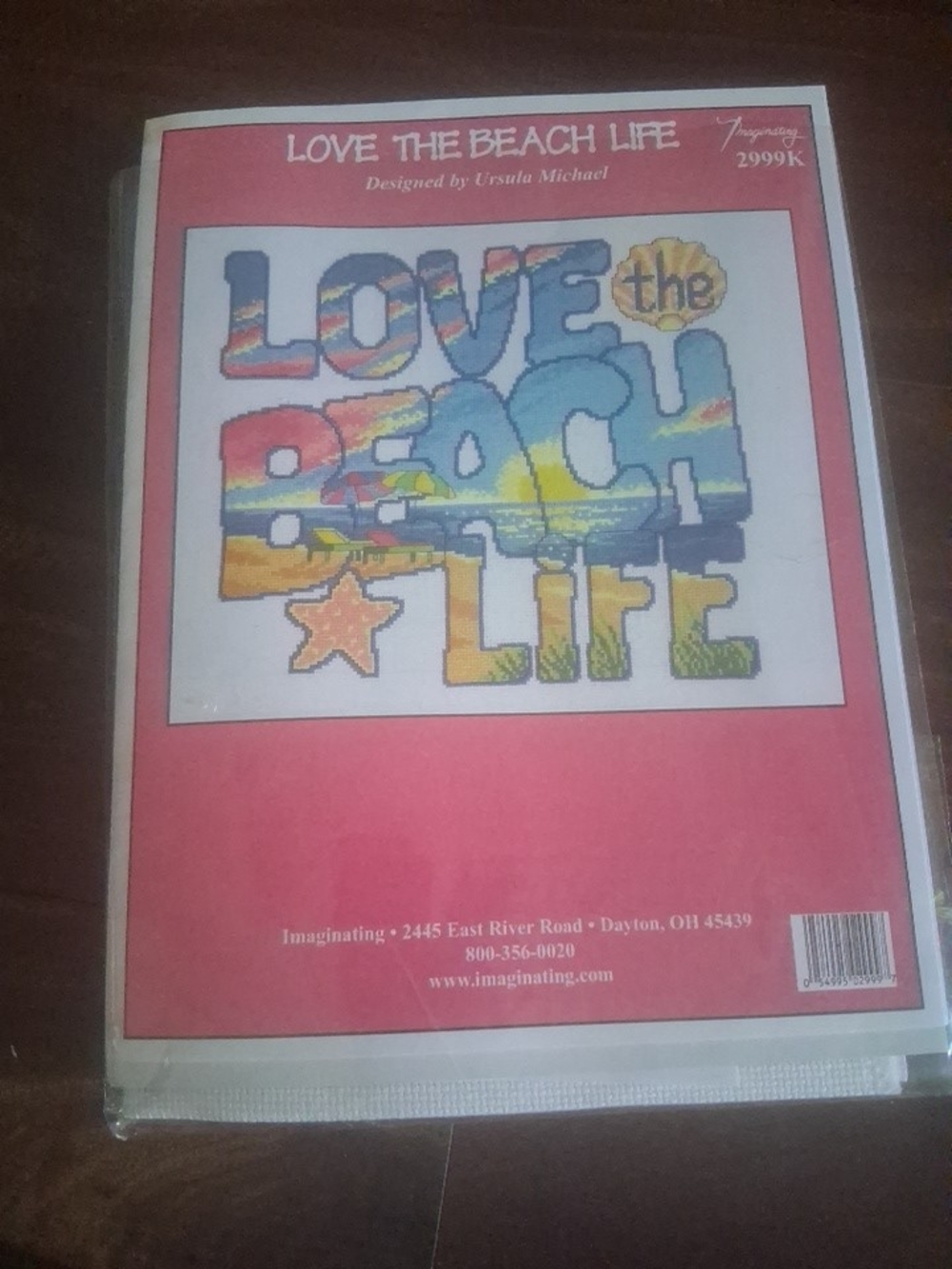 Imaginating "Love The Beach Life" Cross Stitch Pattern - Multicolor